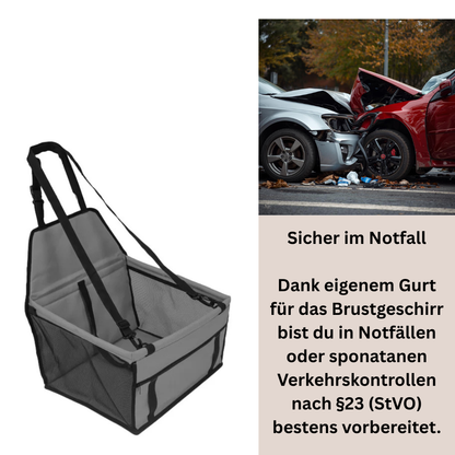 Premium Hunde Autositz inkl. Sicherheitsgurt