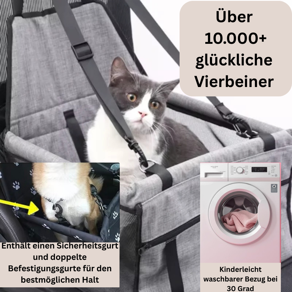 Premium Hunde Autositz inkl. Sicherheitsgurt